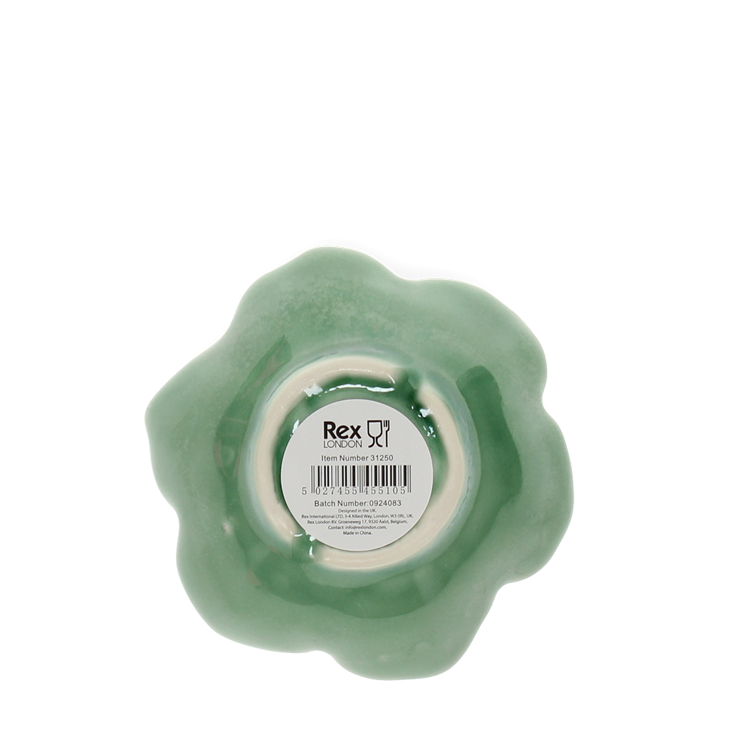 ceramic flower bowl 9cm - green