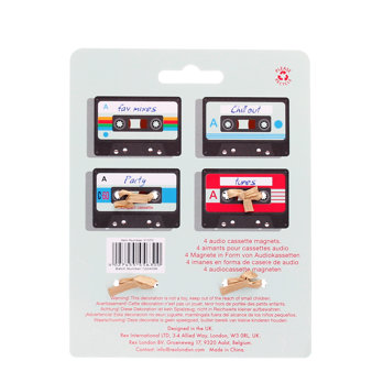 mini aimants pour supports musicaux (lot de 4) - cassette