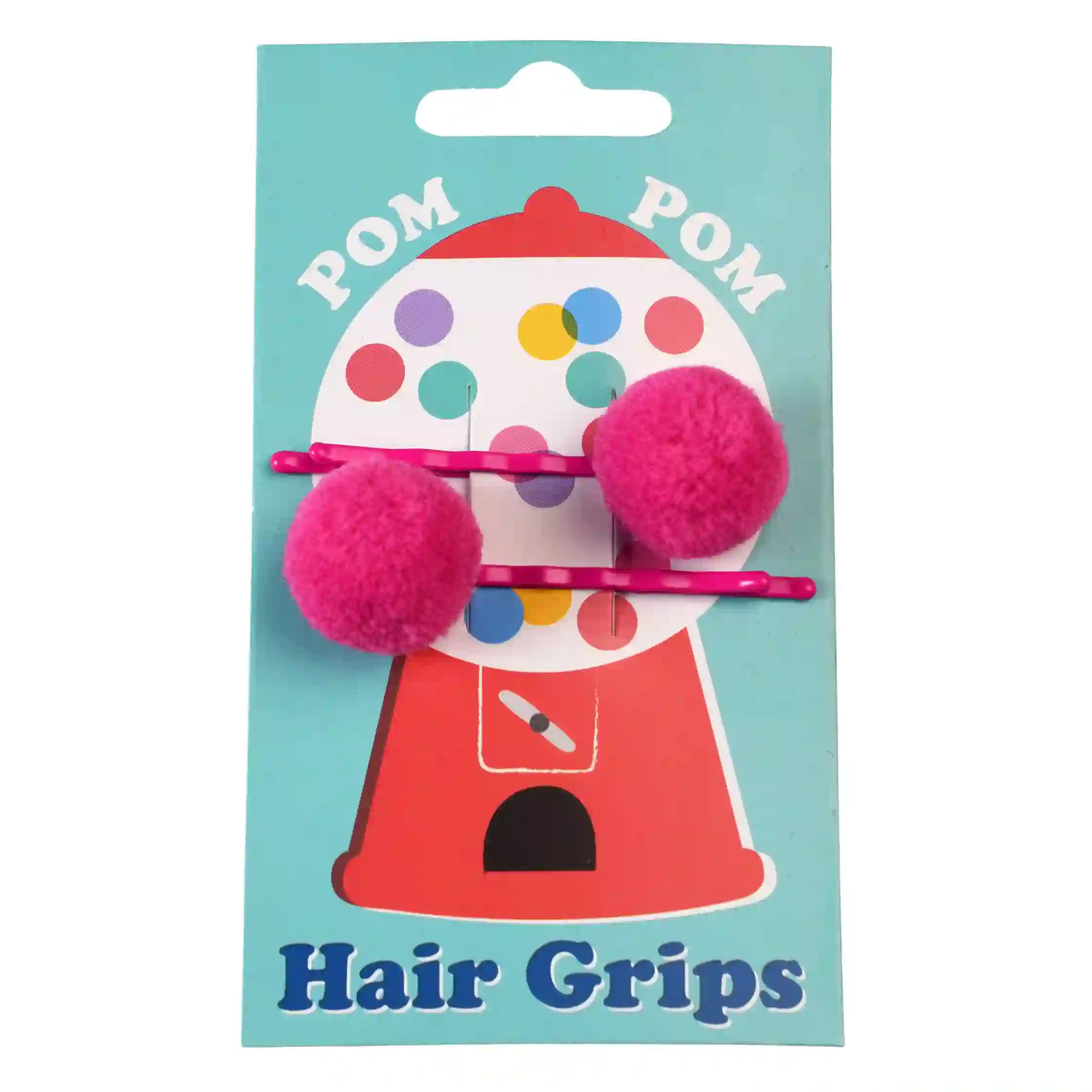 pinzas de pelo pom pom rosa