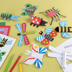 make your own cardboard bugs