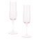 etched star champagne glasses 200ml (set of 2) - pink
