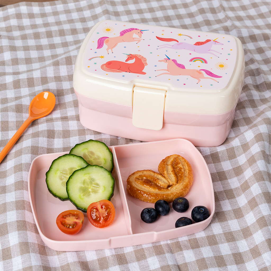 lunchbox mit fach - einhorn