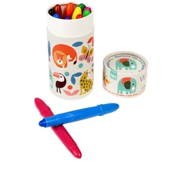 silky crayons (set of 12) - wild wonders silky crayons (set of 12) - wild wonders