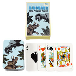 dinosaur mini playing cards - prehistoric land