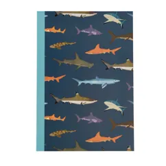 cuaderno rayas a5 sharks