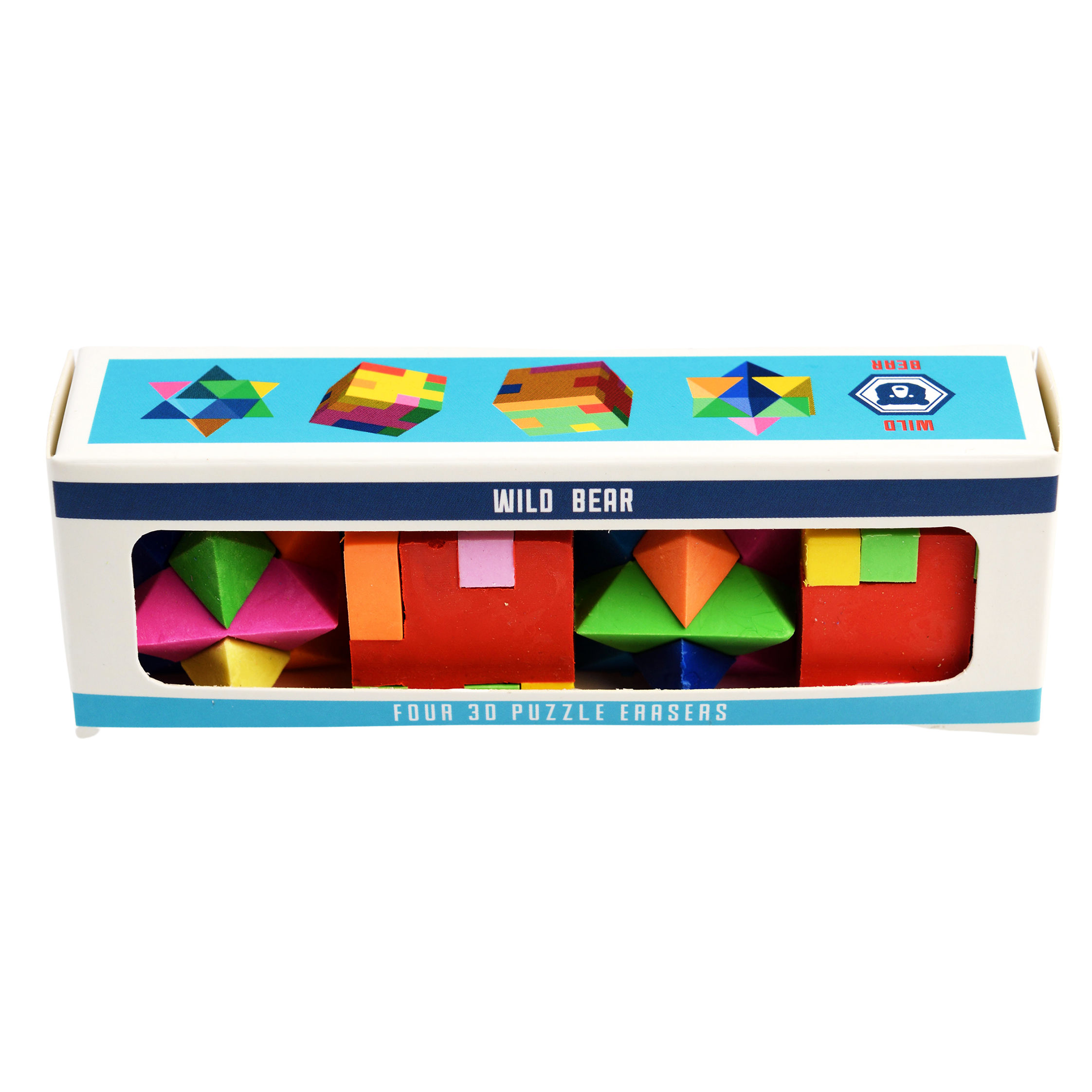 3d-puzzle radiergummis wild bear (4-er set)
