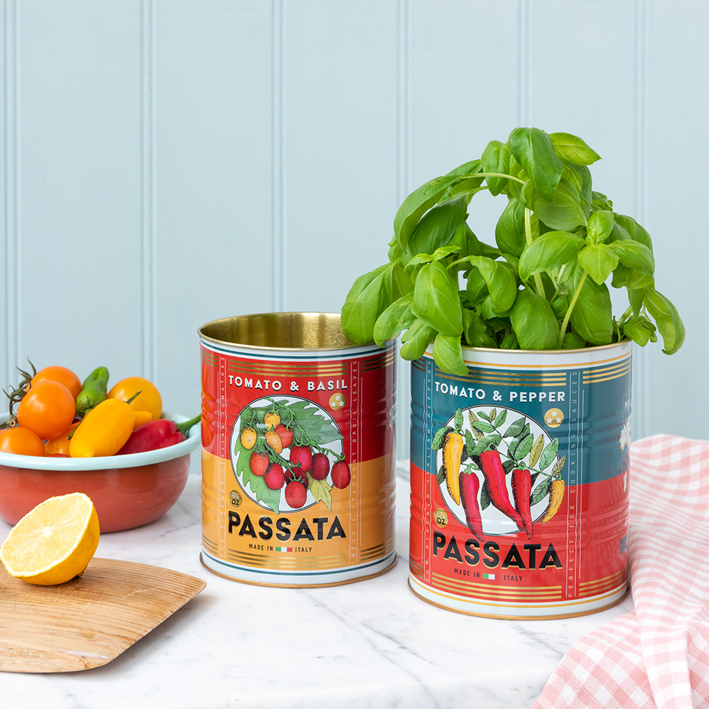 latas de almacenamiento retro