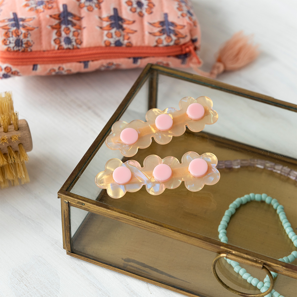 haarspangen (2-er set) - gänseblümchen