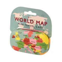 mini boîte de voyage world map