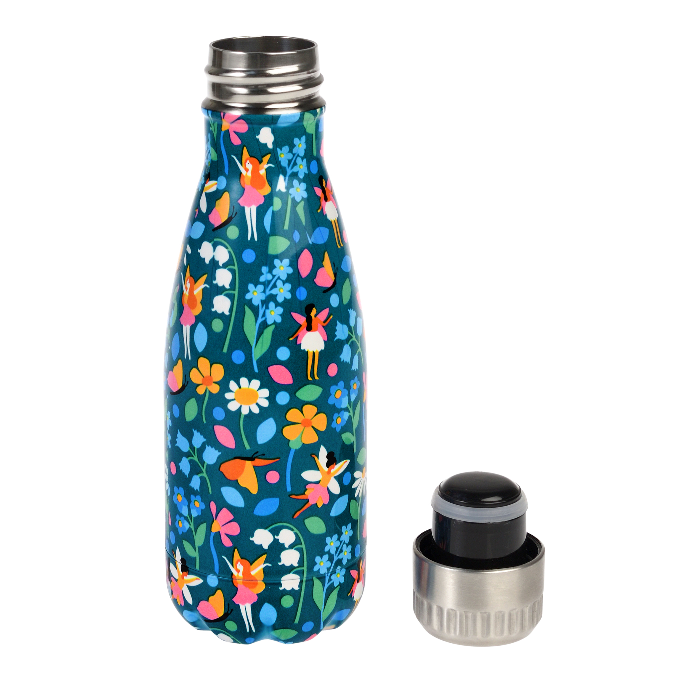 stainless steel bottle 260ml - fairies in the garden