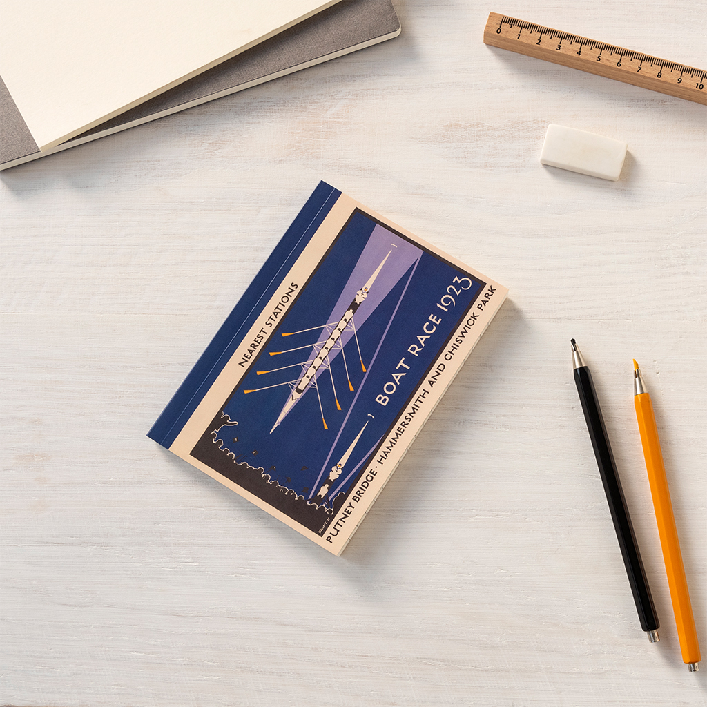 a6 notebook - tfl vintage poster "boat race"