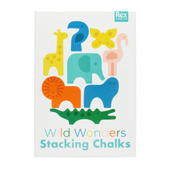 eight animal stacking chalks - wild wonders