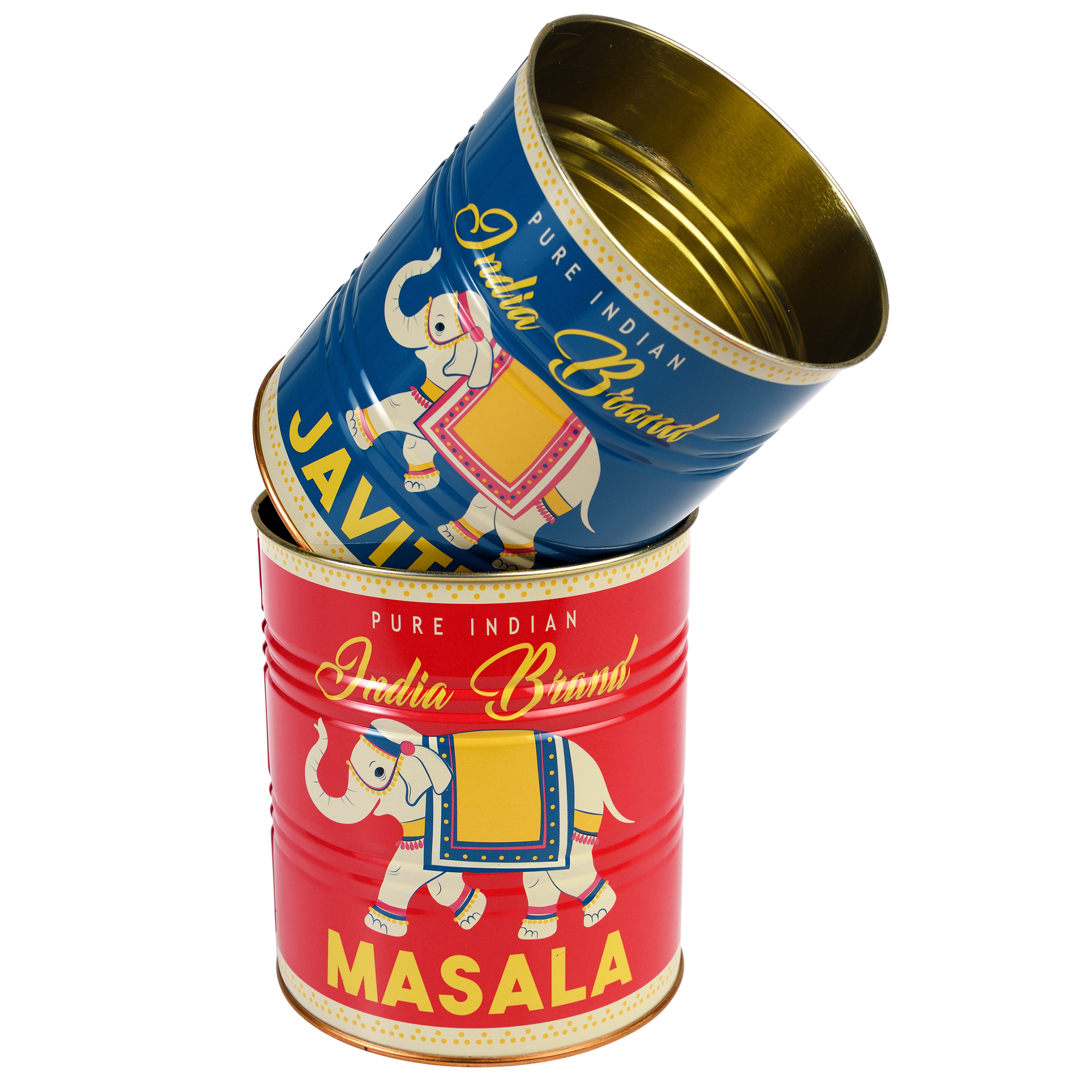 medium storage tins (set of 2) - masala and javitri