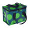 insulated lunch bag - green on blue spotlight