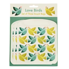 sacs à collation love birds (ensemble de 3)