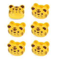 bag clips (set of 6) - tiger