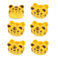 bag clips (set of 6) - tiger