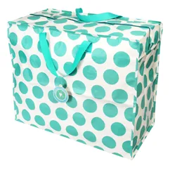 jumbo storage bag - turquoise on white spotlight jumbo storage bag - turquoise on white spotlight