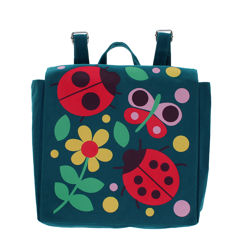 mini children's canvas backpack - ladybird