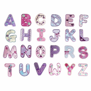 broderie alphabet filles transfert t-shirt