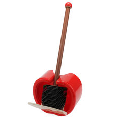 red apple toilet brush