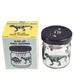 taille-crayon pot en verre prehistoric land taille-crayon pot en verre prehistoric land