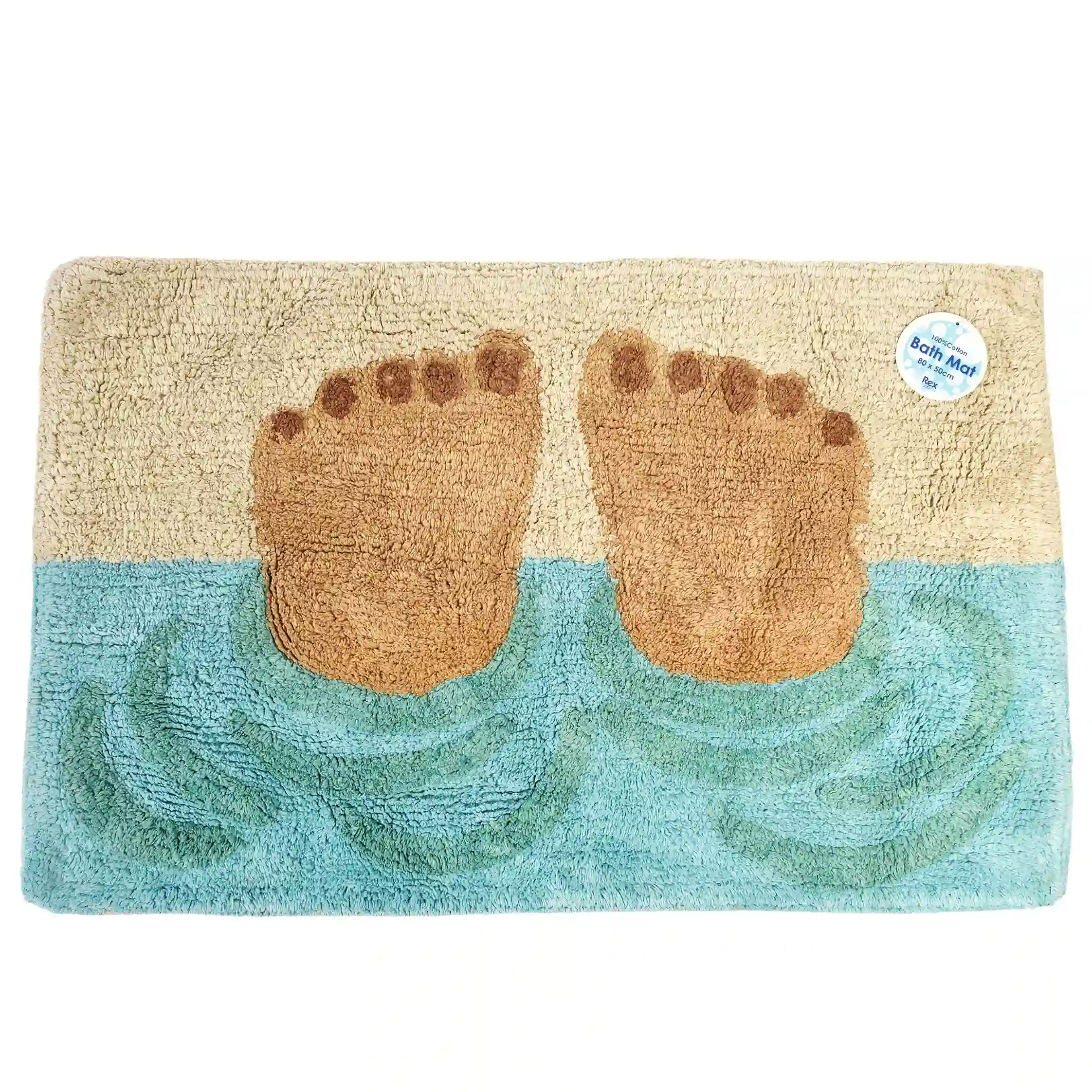 tapis de bain en coton tufté