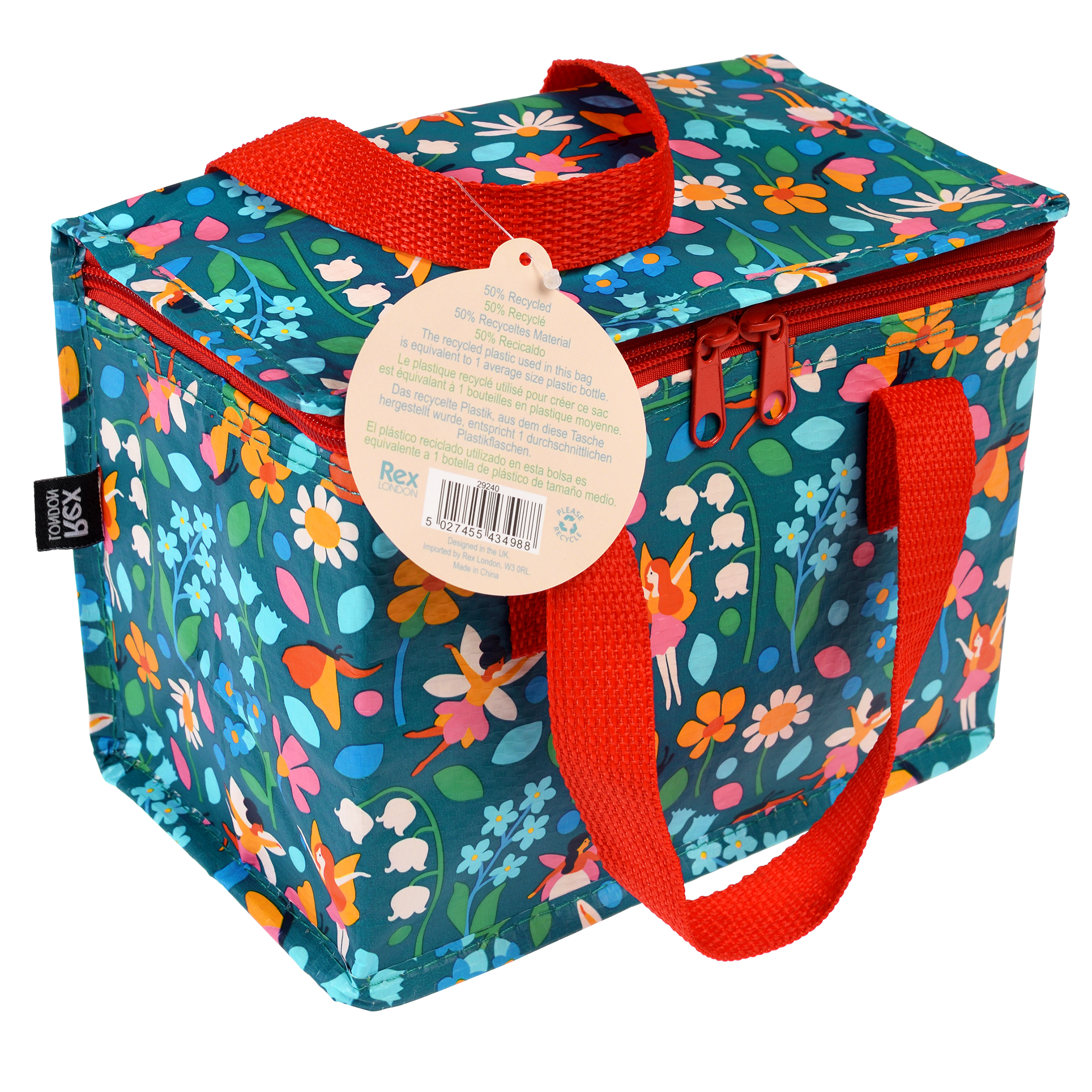 insulated lunch bag - fairies in the garden