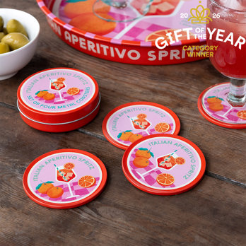 dessous de verre en métal (lot de 4) - aperitivo spritz