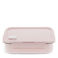 double wall lunch box with divider - pink