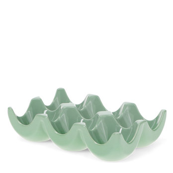 ceramic egg holder - green