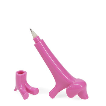 kugelschreiber in dackelform - pink