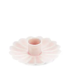 enamel flat flower candle holder - soft pink enamel flat flower candle holder - soft pink