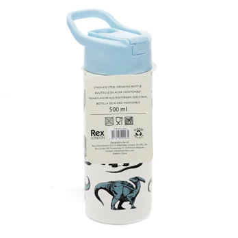 stainless steel bottle with push button lid 500ml - dinosaur stainless steel bottle with push button lid 500ml - dinosaur