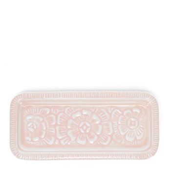 rectangular enamel trinket tray - soft pink