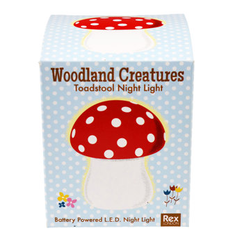 night light - red toadstool