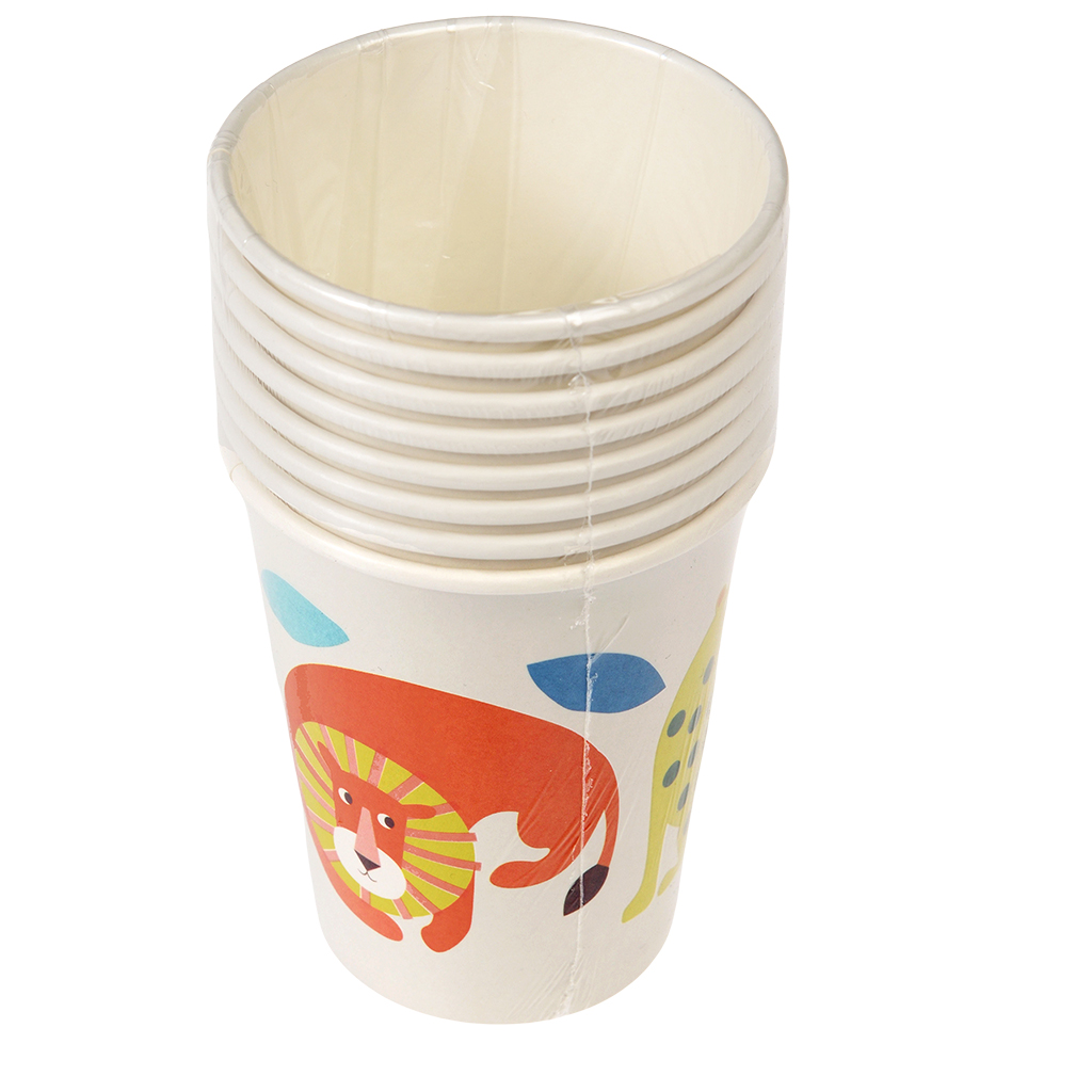 paper cups (pack of 8) - wild wonders