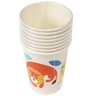 paper cups (pack of 8) - wild wonders paper cups (pack of 8) - wild wonders