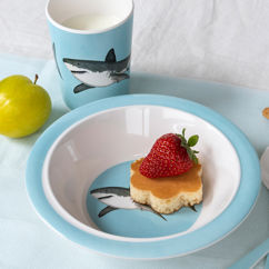 children's melamine bowl - sharks