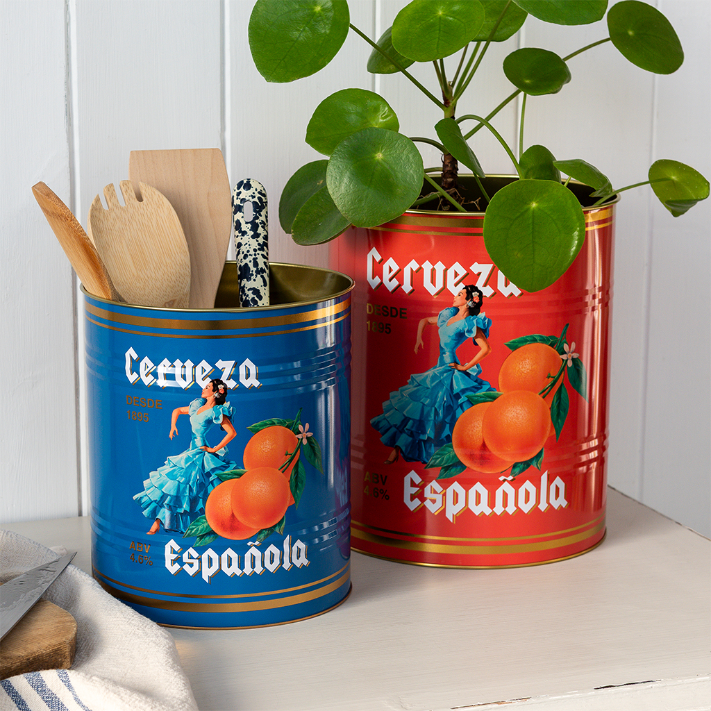 xl storage tins (set of 2) - cerveza española