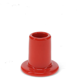 kerzenhalter aus keramik - rot