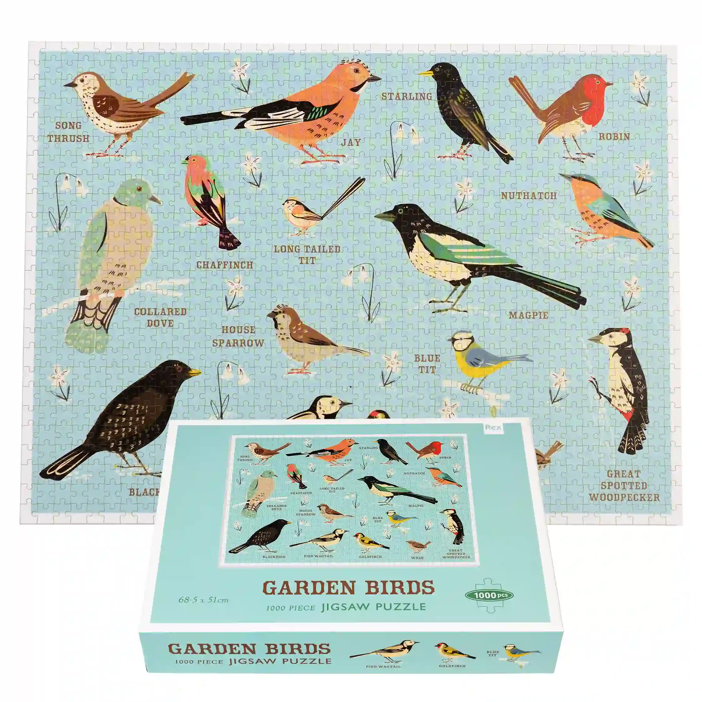 jigsaw puzzle (1000 pieces) - garden birds