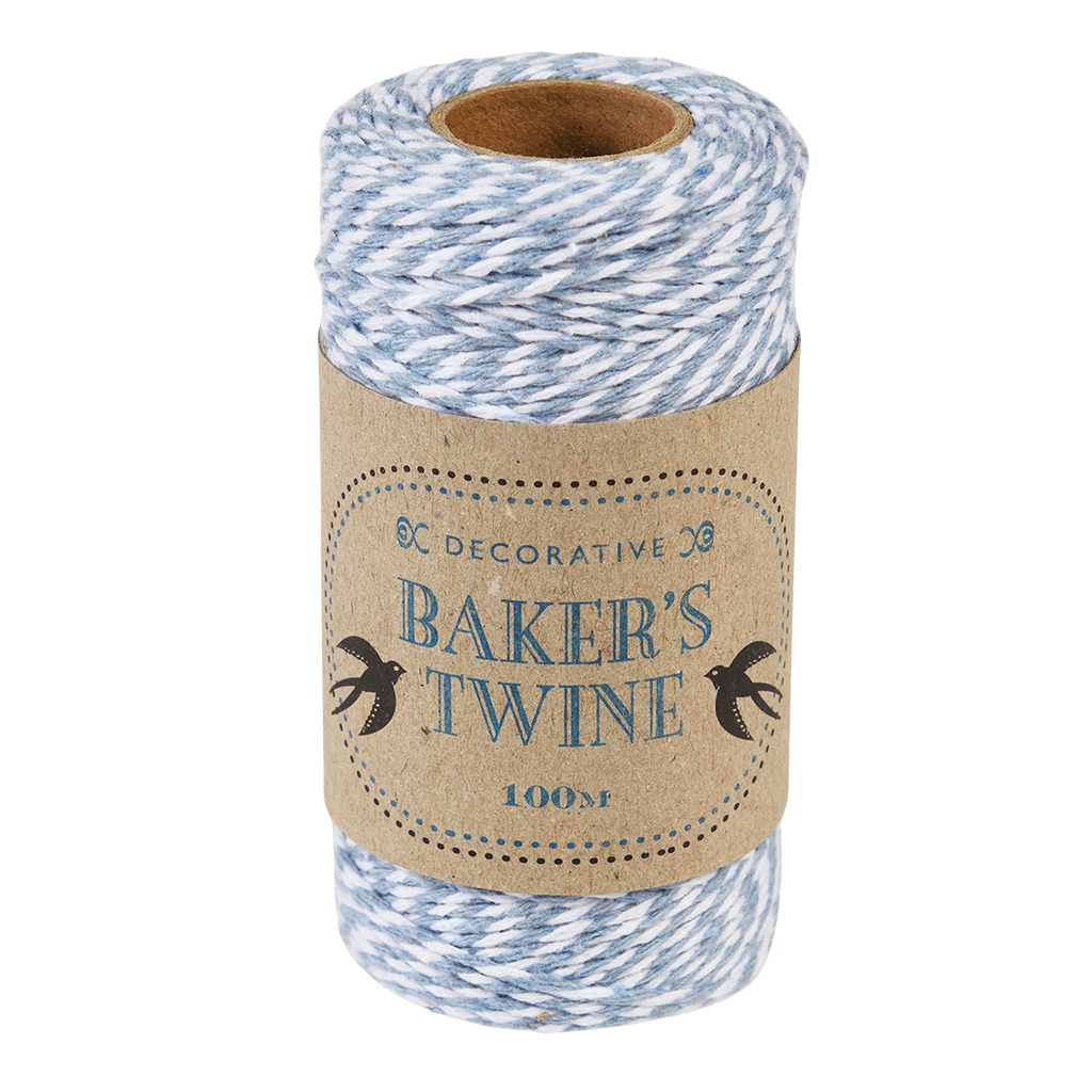 roll of twine (100m) - blue and white