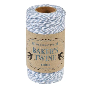 roll of twine (100m) - blue and white roll of twine (100m) - blue and white