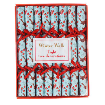 mini christmas tree decorations (pack of 8) - winter walk