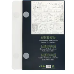 large colouring poster with pencils - haunted house large colouring poster with pencils - haunted house