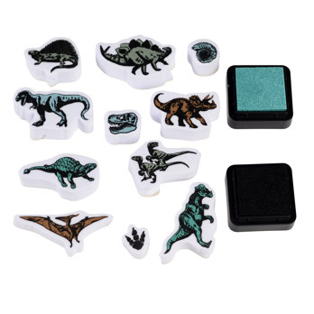 série de mini timbres prehistoric land