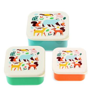 snack boxes (set of 3) - woodland