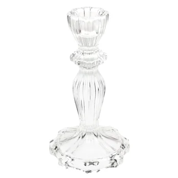 tall glass candle holder - clear tall glass candle holder - clear
