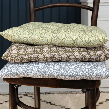 sitzkissen (37x37cm) - grau mit blättern sitzkissen (37x37cm) - grau mit blättern